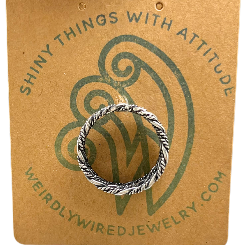 Three Wrapped Sterling Twisted Ring | Size 9.5 | Simple, Elegant Ring | Goes With Any Outfit Or Occasion | Nebraska-Made Jewelry | Comfortable Fit | Polishing Pad Included
