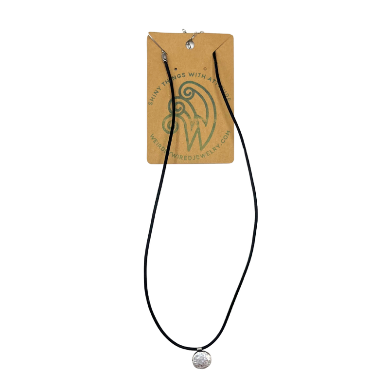 Black Leather Necklace | 18-21" Inches Long | Perfect Gift For Loved One | Compliments Any Outfit | Nebraska-Made Necklace | Simple, Yet Elegant Necklace
