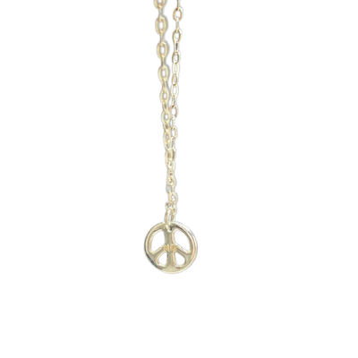 Peace Sign Necklace | Sterling Silver Chain | 17" Inches Long | Perfect Gift For Daughter, Mother, Or Loved One | Adds A Fun Touch To Any Outfit | Nebraska-Made Necklace | Fun & Unique Necklace For Women