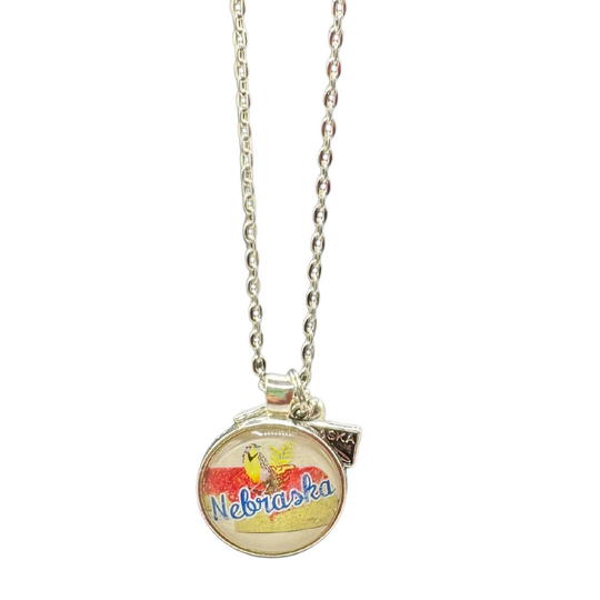 Nebraska Necklace Meadowlark Red