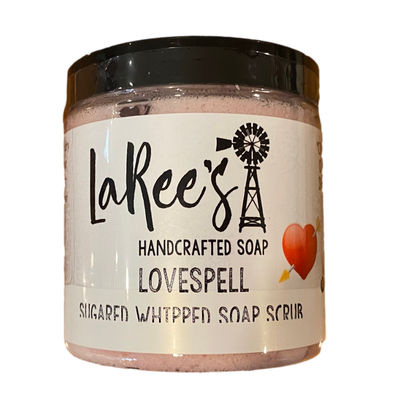 Whipped Sugar Scrub | Lovespell | Ultimate Blend Of Fruity & Floral Notes | Sweet Fragrance | Gentle Exfoliation | Deeply Cleanses Skin | Unleash Your Natural Glow