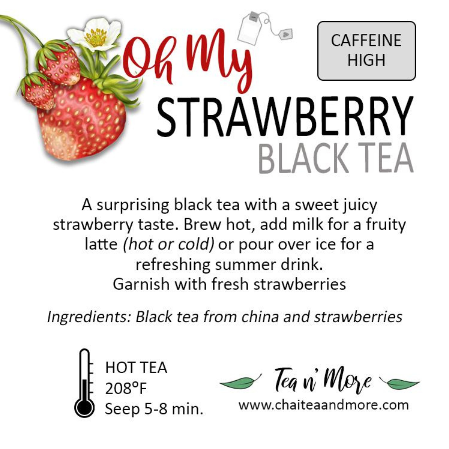 Label Oh My Strawberry Tea by Tea N More