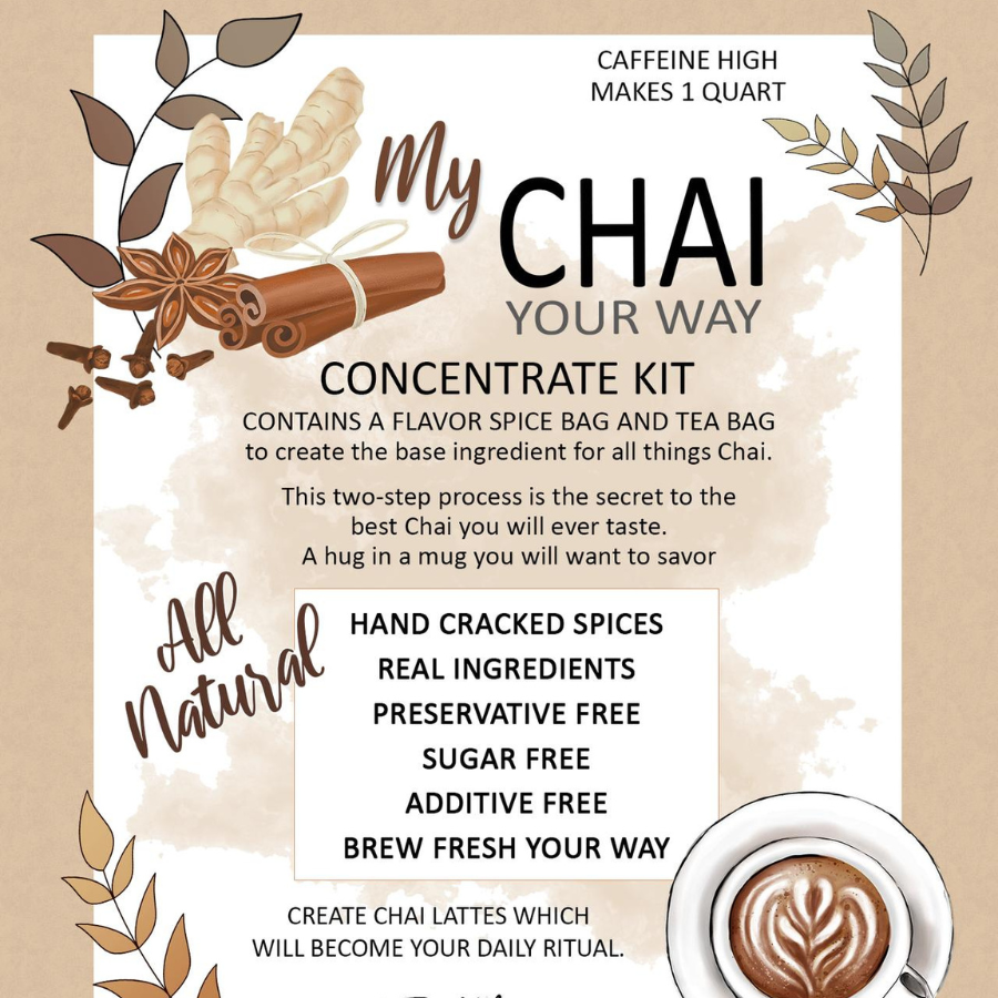 My Chai Your Way Concrete Kit Label