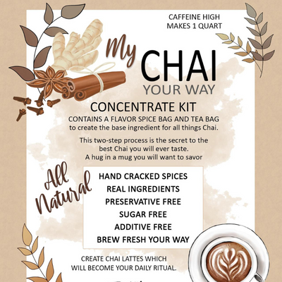 My Chai Your Way Concrete Kit Label