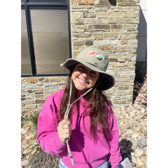 Nebraska Boonie Hat | Cool Joe Aviator Sunglasses Boonie | Woodland Brown | Protective Wide Brim | Adjustable Chin Strap