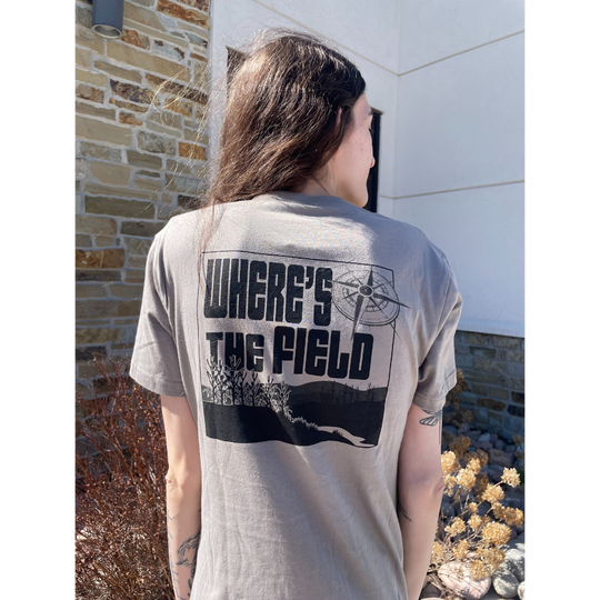 WTF T-Shirt | Where's The Field Tee | Warm Gray | Multiple Sizes | Humorous Nebraska Shirt | Soft & Comfy Fit | Easy To Style