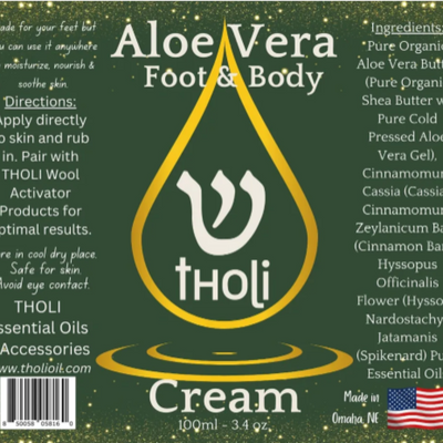 tHoli Aloe Vera Foot & Body Cream Label