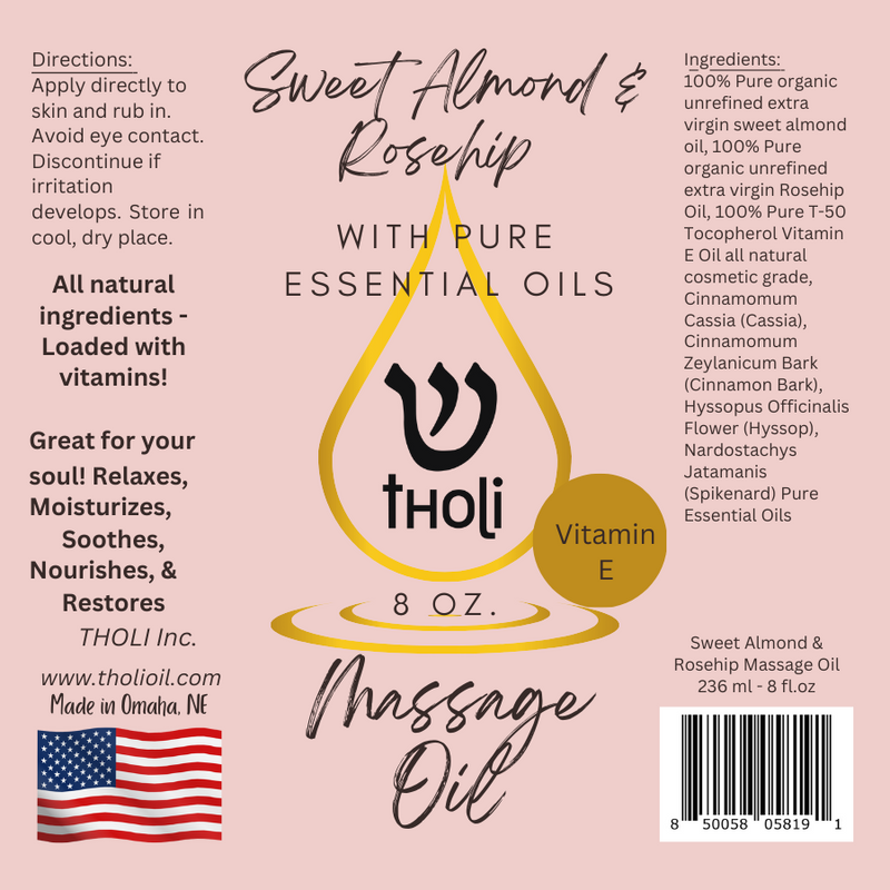 Sweet Almond & Rosehip With Pure Essential Oils Massage Oil
