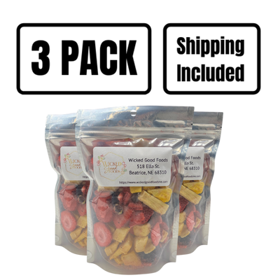 Freeze Dried Tropical Fruit | 2.25 oz. | Full Of Nutrients | Fresh Tropical Fusion | Healthy Snack | Irresistible Taste | 3 Pack | Shipping Included
