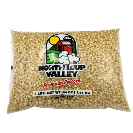 White Un-Popped Popcorn Kernels | 4 lb | Non-GMO | Popcorn County USA | North Loup Valley