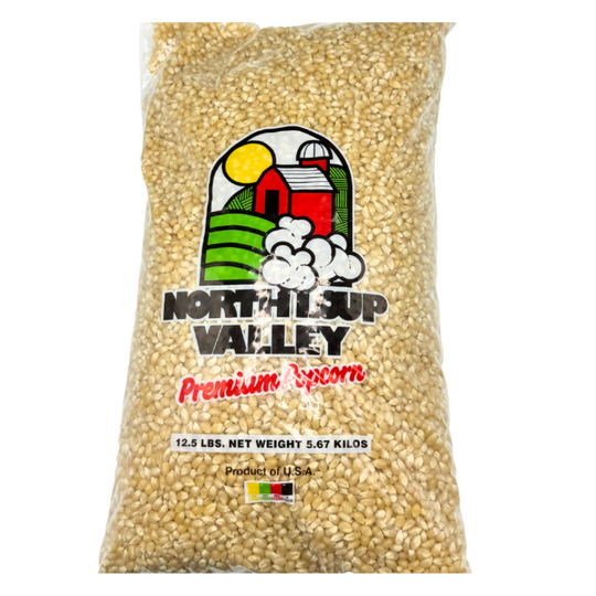 White Un-Popped Popcorn | Pops with Fewer Hulls | All Natural Whole Grain Gluten Free Popcorn | Popcorn County USA | 12.5 lb bag