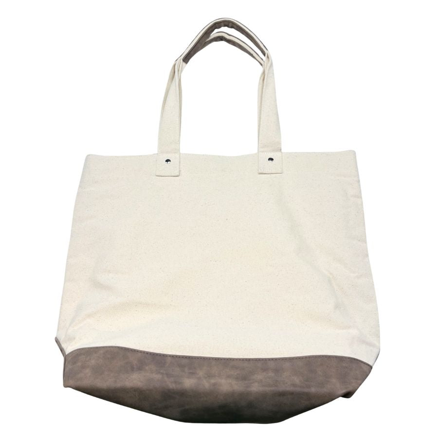 Nebraska Tote Bag | Where's The Field | Tan/Brown | Shoulder Tote | Multiple Pockets | Large Bag For Men & Women