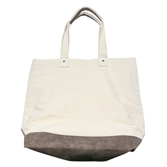 Nebraska Tote Bag | Where's The Field | Tan/Brown | Shoulder Tote | Multiple Pockets | Large Bag For Men & Women