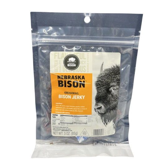 Bison Jerky | Original Flavor | 3 oz. | Rich, Smokey Flavor | Tender & Flavorful Bison Meat | Great Source Of Protein | Perfect For On The Go | Makes Great Stocking Stuffers & Gifts