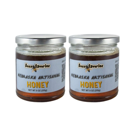 Two Jars Of Nebraska Artisanal Honey 