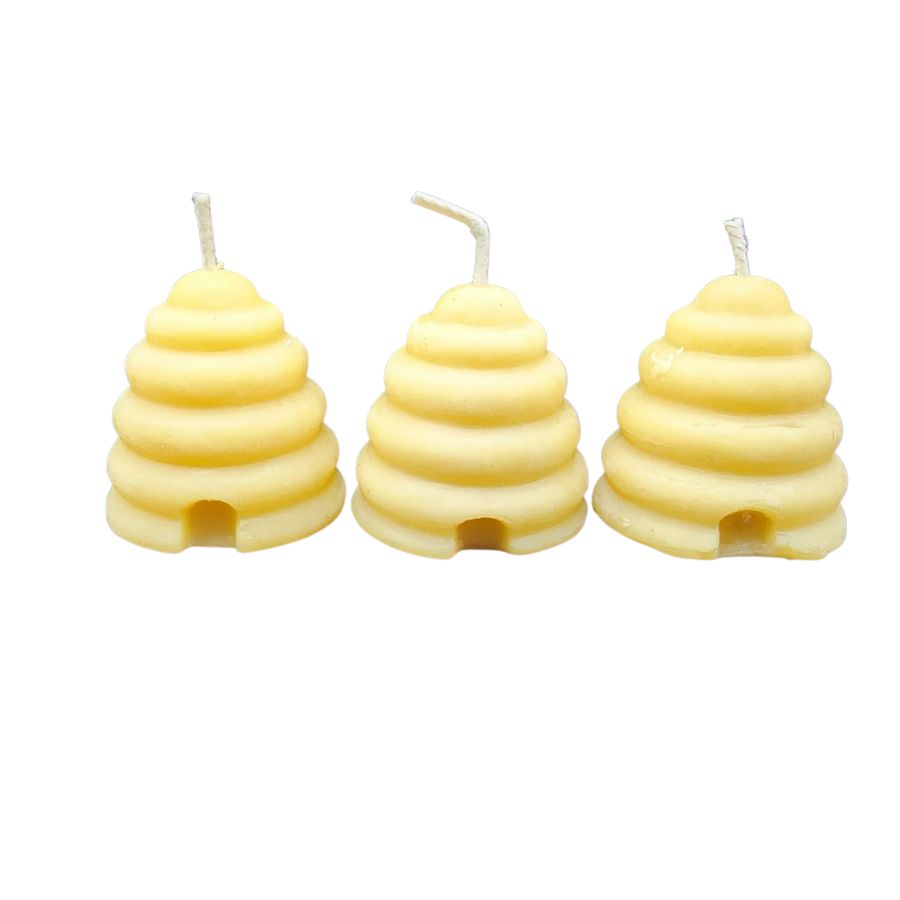 The Side Of The Bee-Hive Shaped Bees Wax Candle