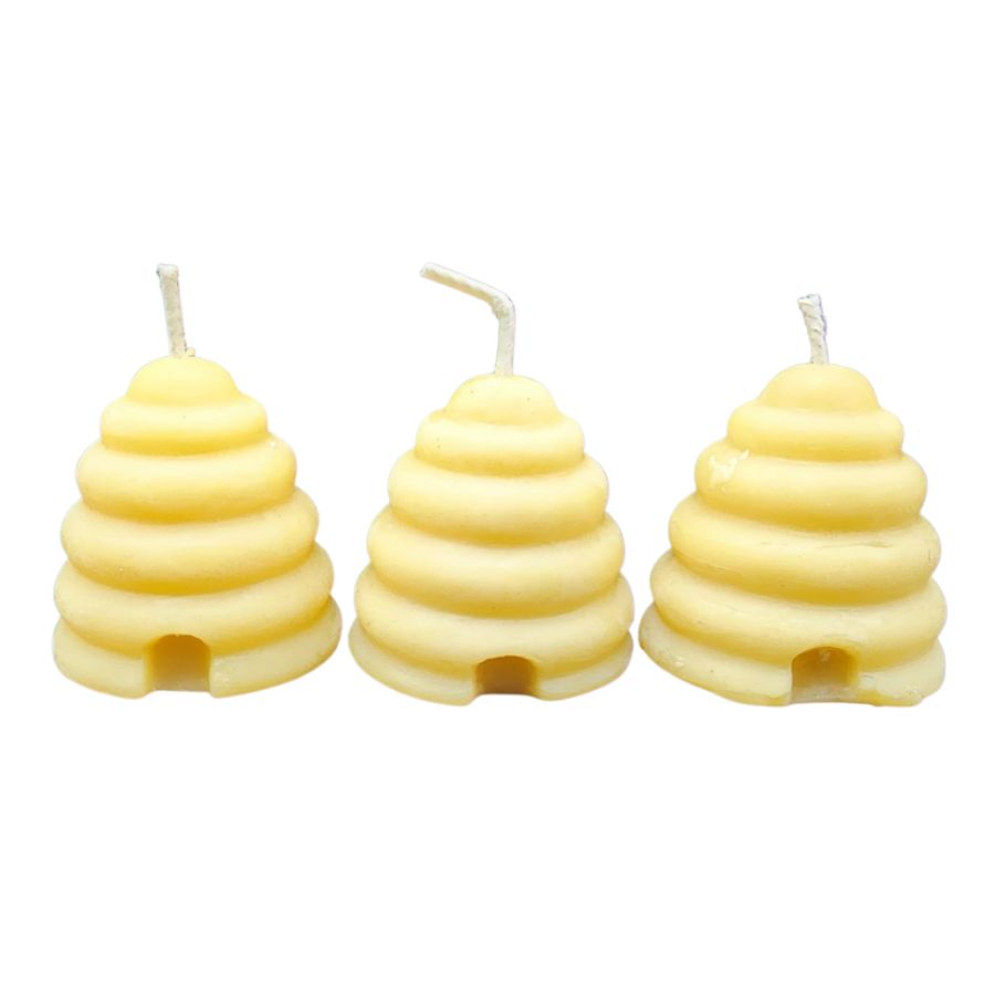 Three Beehive-Shaped Candles