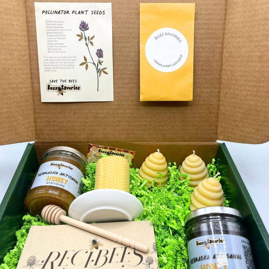 Buzz Worthy Gift Box With Honey Comb Candle