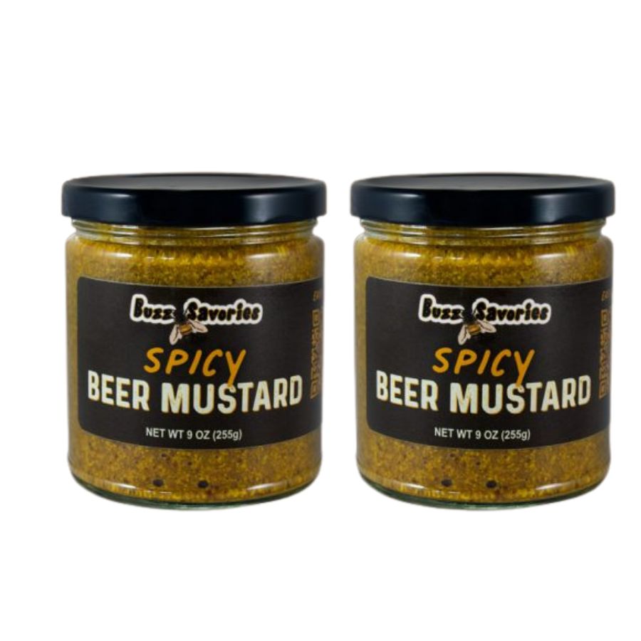 Two Jars Of Spicy Beer Mustard 