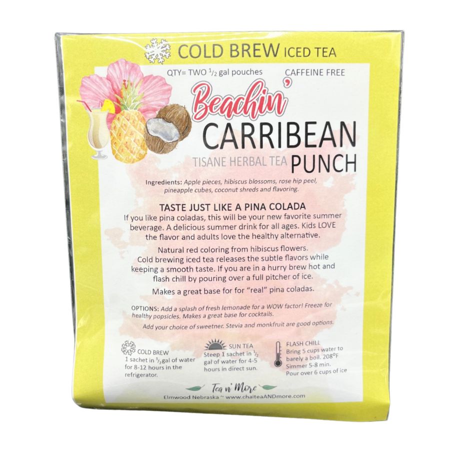 Carribean Punch TIsane Herbal Tea Package