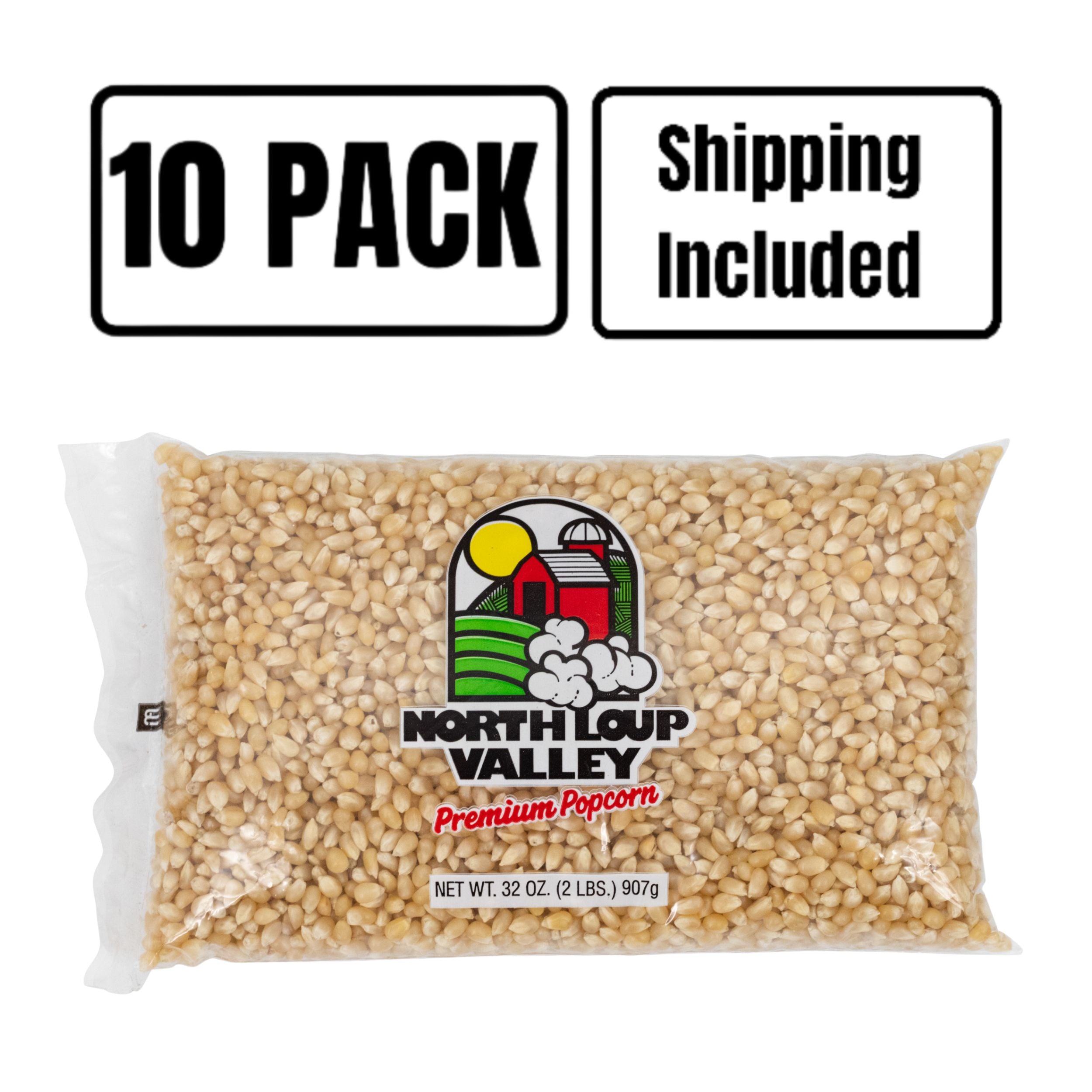 10 Pack of 2 Lb. White Un-Popped Popcorn