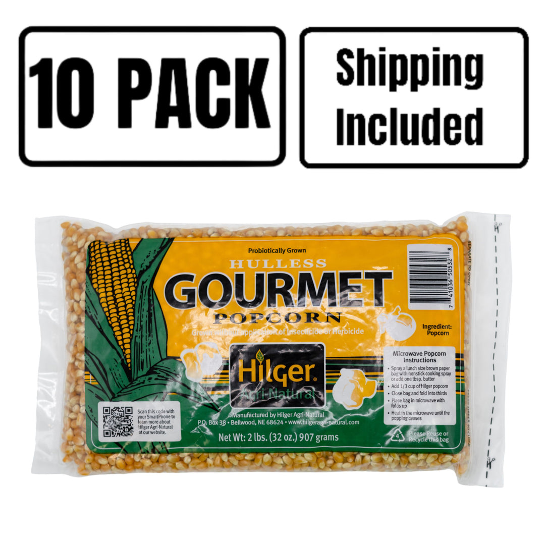 10 Pack Shipping Included Hilger's Gourmet Popcorn 2 lb. Bags