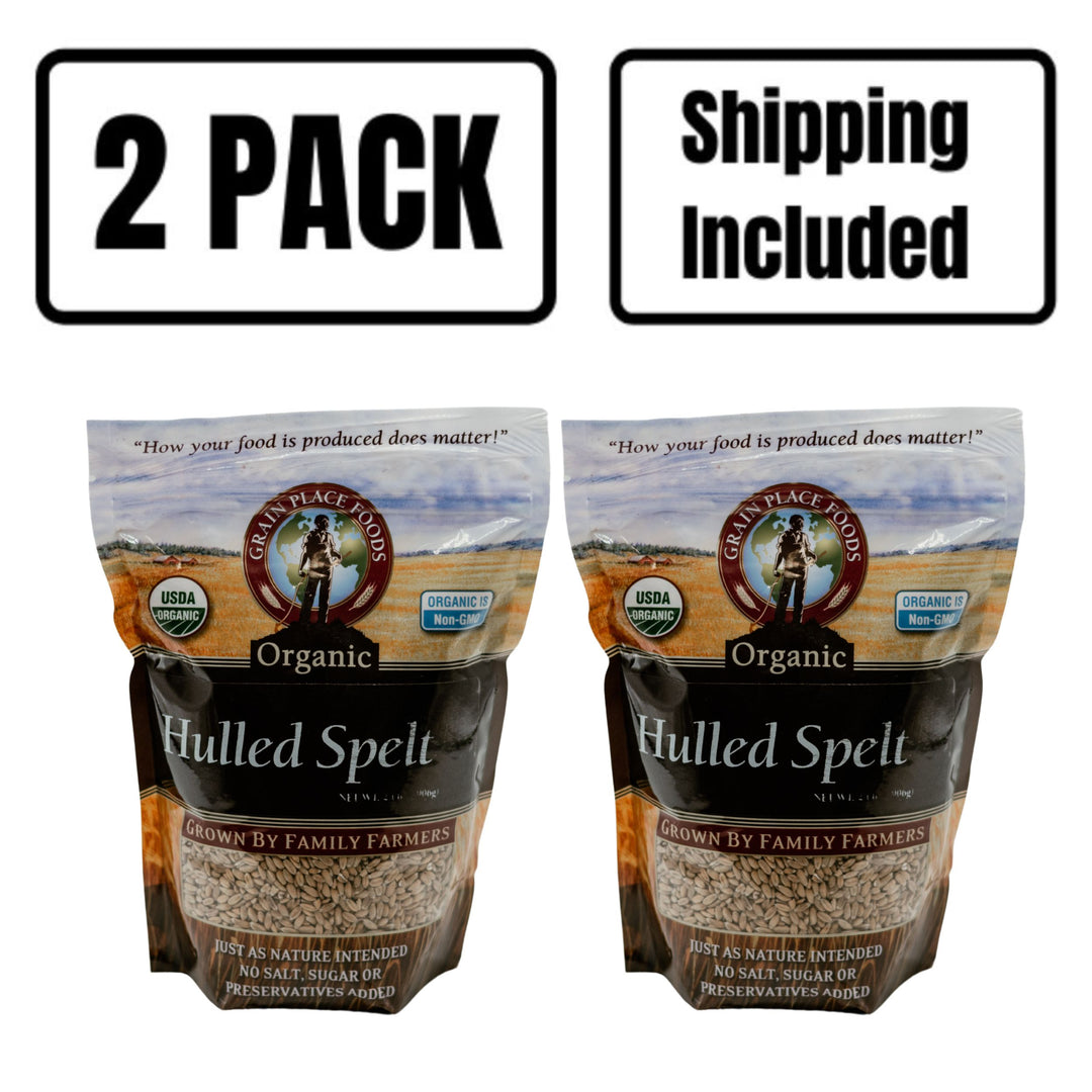 2 Pack Shipping Included Organic Hulled Spelt 2 lb. Bag