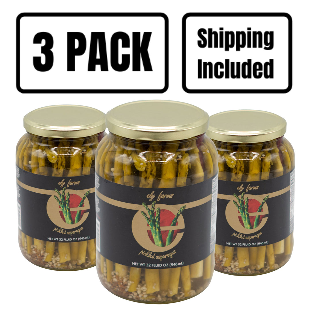 3 Pack Shipping Included Pickled Asparagus 32 oz. Jars