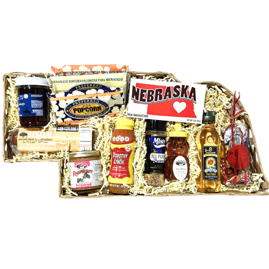 Nebraska Gift Basket | Nebraska Pride | Festive Christmas Gift Basket | Variety of Nebraska Foods |  Shipping Included