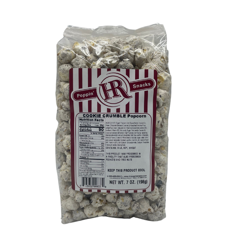 Cookie Crumble Popcorn | Made in Small Batches | Party Popcorn | Cookies and Cream Popcorn | Ready to Eat | Sweet Treat | Popped Popcorn Snack | Made from Nebraska Corn