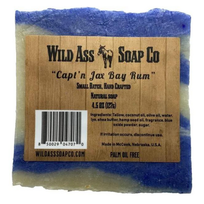 Tallow Soap | Capt'n Jax Bay Rum Scent | 3 Pack | All Natural | Handcrafted in Small Batches | Soap For The Working Man | Soap for Dry Skin | 4.5 oz. Bar | Shipping Included