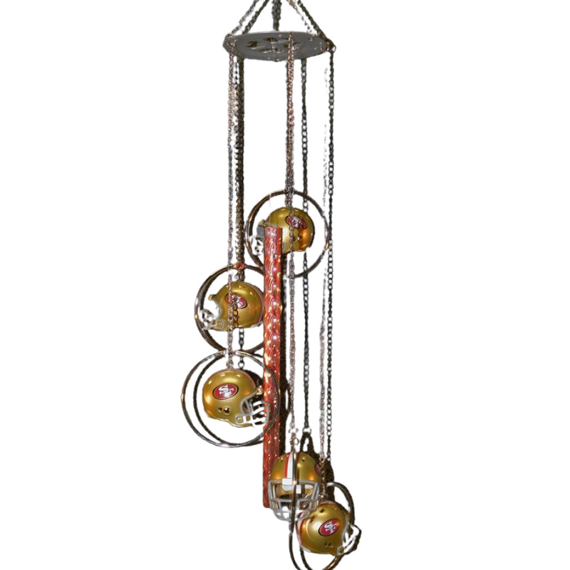San Francisco 49ers Football Helmet Wind Chime | NFL 49ers Gifts | Shipping Included