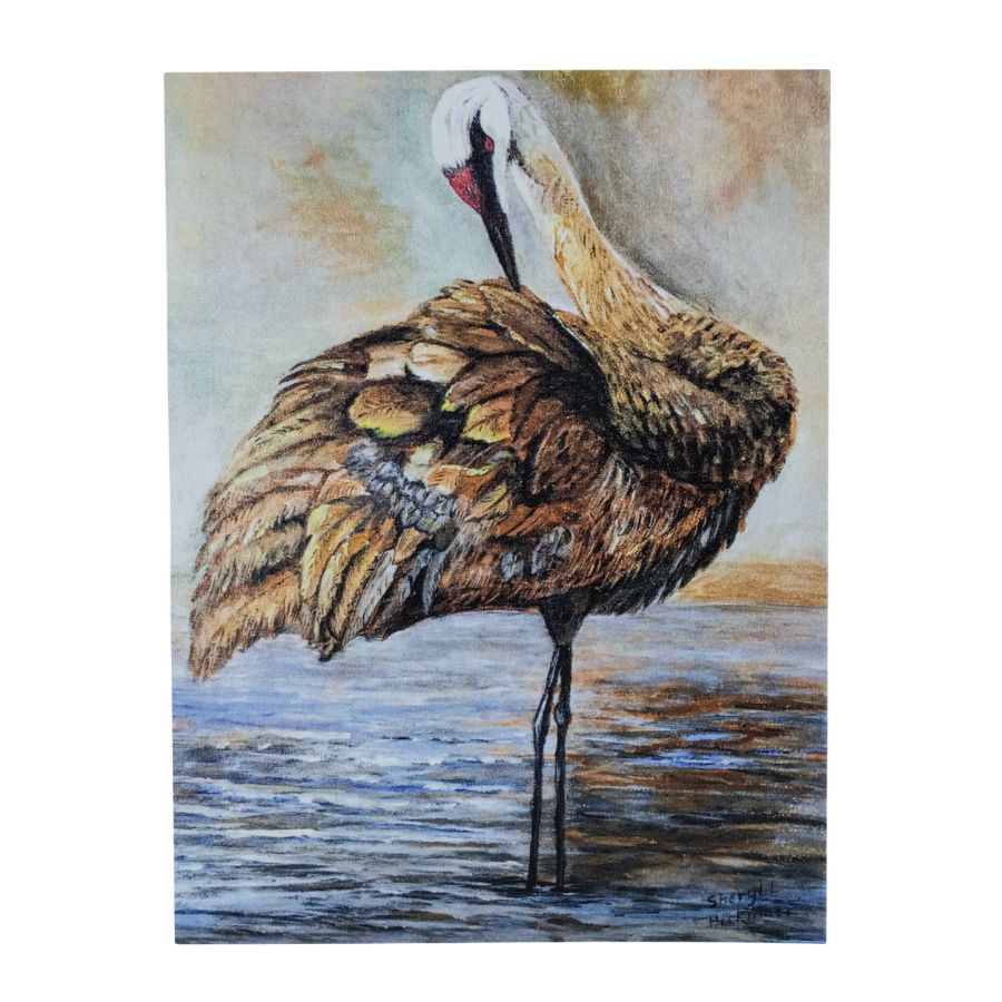Crane Variety Card Set | Set of 3 | 4" x 6" | Hand-Painted | Sheryll Hickman Art