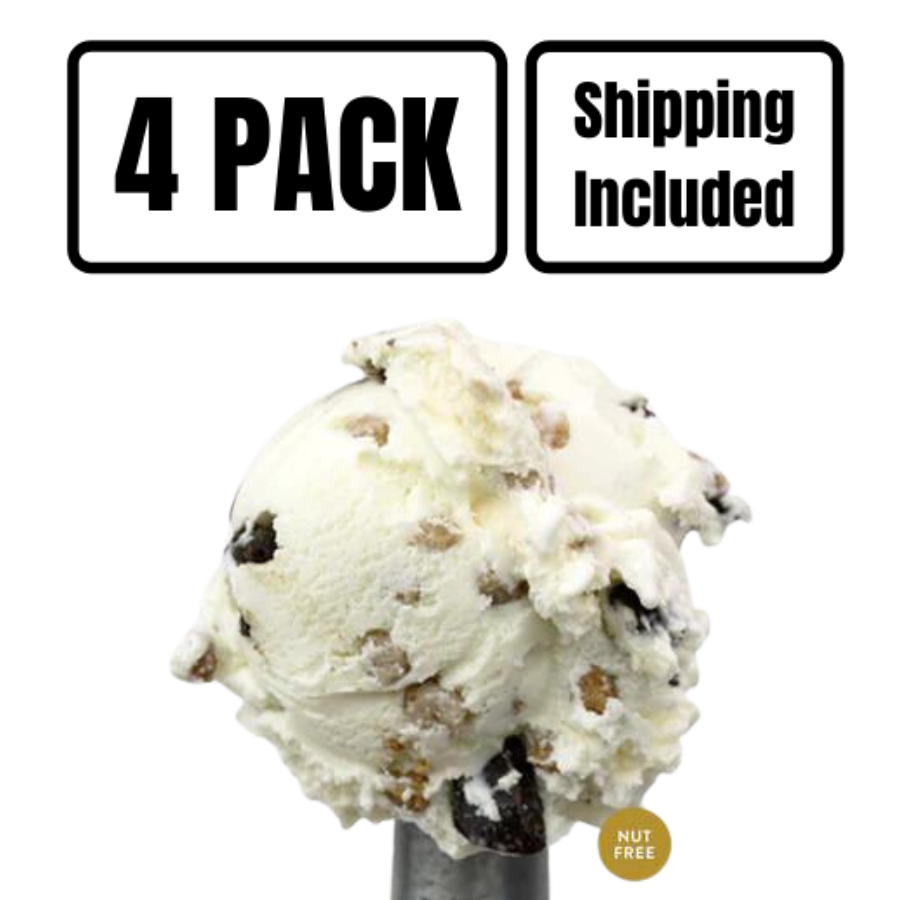 S'mores Ice Cream | One Pint | Nut-Free | Marshmallow Ice Cream, Swirled in Milk Chocolate Chunks And Graham Cracker Crunch | Featured on Shark Tank, Good Morning America, And More! | Women-Owned Business | Nebraska Made | Pack of 4 | Shipping Included
