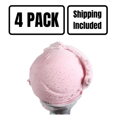 Raspberry Sorbet | One Pint | Gluten, Dairy, & Nut-Free | Tangy, Fresh Raspberries Churned In Dairy-Free Sorbet | Featured on Shark Tank, Good Morning America, and More! | Pack of 4 | Shipping Included