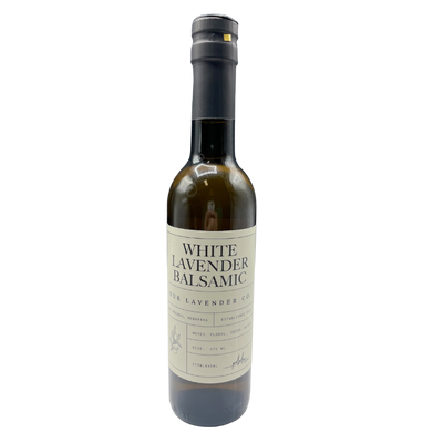 White Lavender Balsamic | 12.7 oz. | Tart With Buttery, Savory Finish | Used To Marinate Proteins, Roast Veggies, Or Pickle Cucumbers | Perfect For Those Who Love Lavender | All Natural | Made in Nebraska