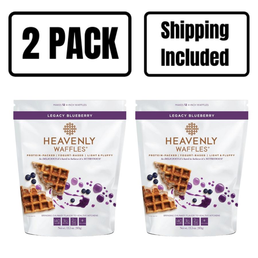 Two 13.5 oz. Bags of Blueberry Heavenly Waffles Mix 