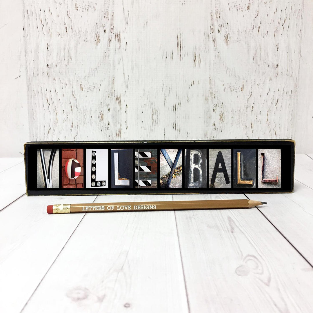 Volleyball Word Block | Multiple Sizes | Letters of Love Designs