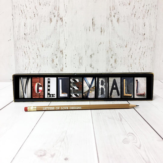 Volleyball Word Block | Multiple Sizes | Letters of Love Designs