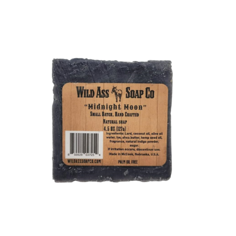 All Natural Bar Soap | 6 Pack | Refreshing Working Man Soap | Palm Oil Free | Midnight Moon Scent | 4.5 oz. Bar