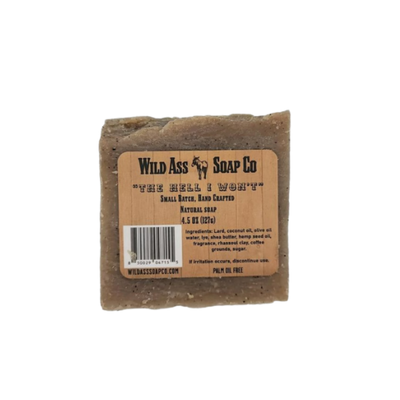 Soap Bar | 4.5 oz. Bar | Rustic Bourbon Scent | 6 Pack | Shipping Included | The Hell I Won't | Refreshing | Leaves Skin Feeling Rejuvenated