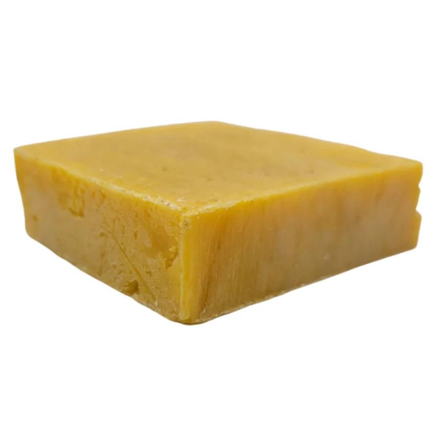 The side of Wild Ass Soap Co: Hay Honey Soap on a white background