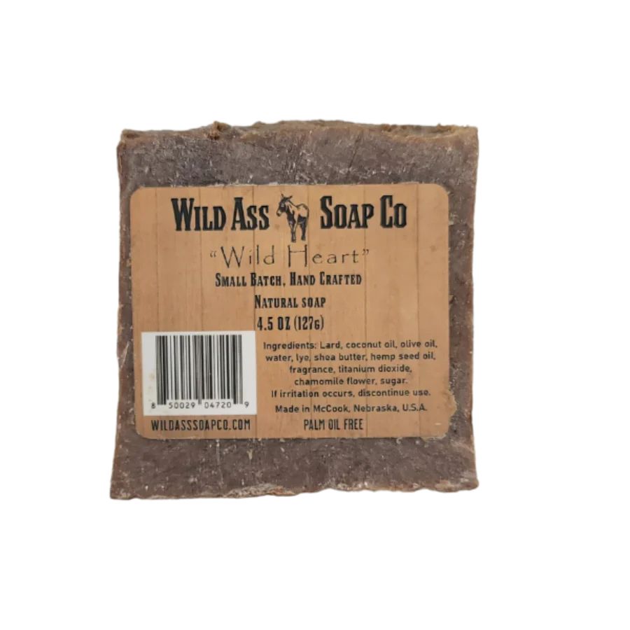 Wild Ass Soap Co: Wild Heart Soap on a white background
