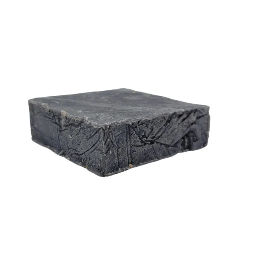 The side of Wild Ass Soap Co: Midnight Moon Soap on a white background