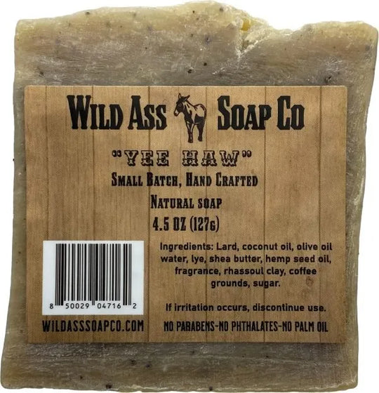 Lard Bar Soap | 4.5 oz | Yee Haw Scent | Palm Oil Free | Wild Ass Soap