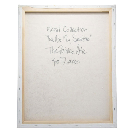 Framed artwork with text on a white background