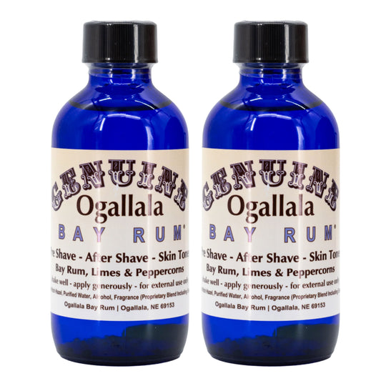 Bay Rum With Lime & Peppercorn Scented Aftershave | Pack of 2 | Multiple Sizes | Ogallala Bay Rum