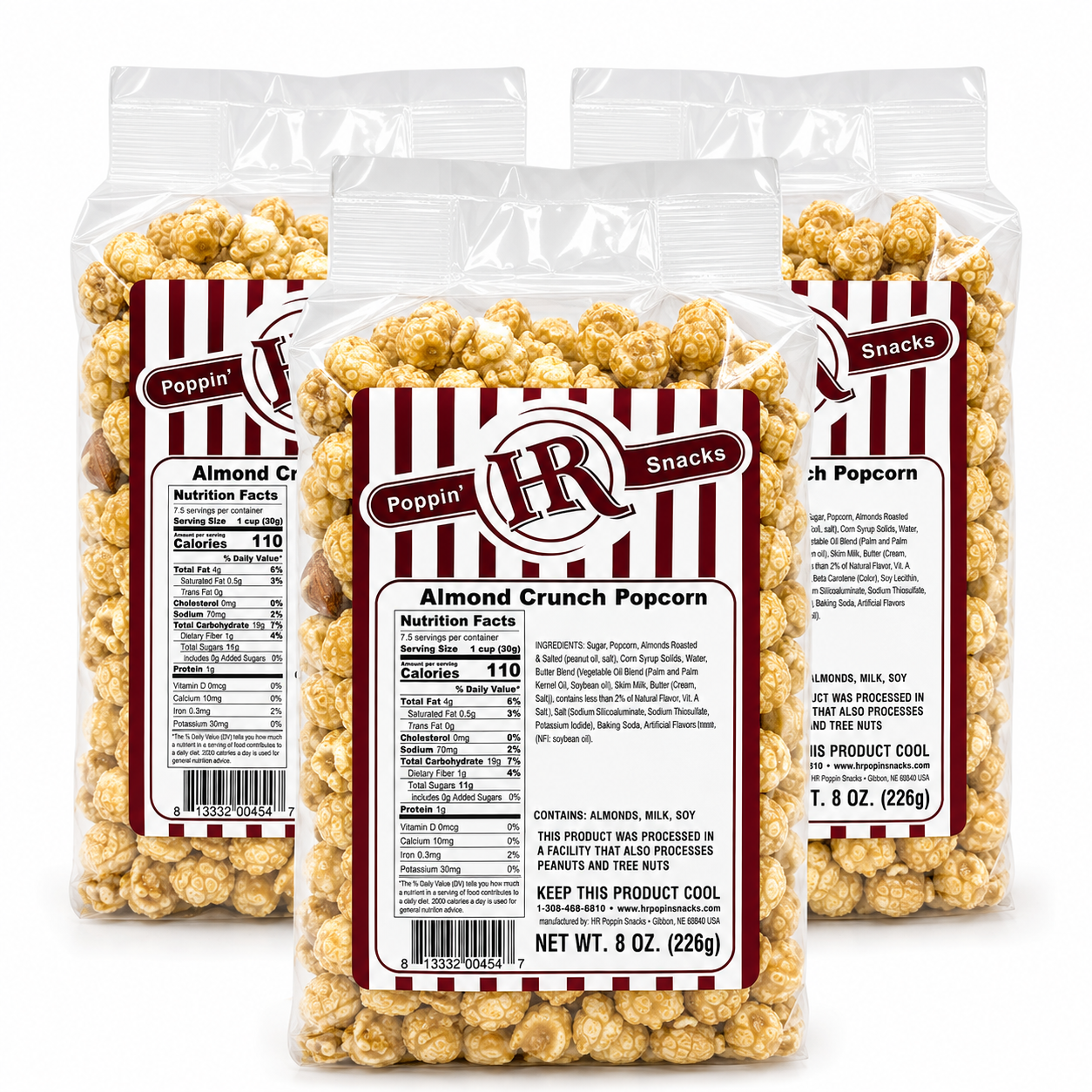 Almond Crunch Popcorn Pack of 3