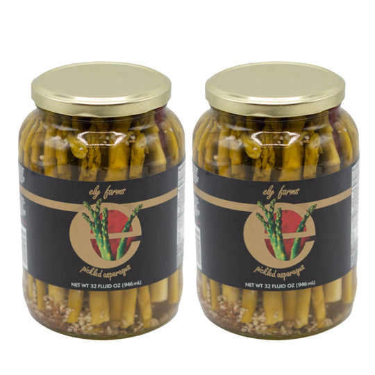 Pickled Asparagus | Pack of 2 | 32 oz | Ely Farms