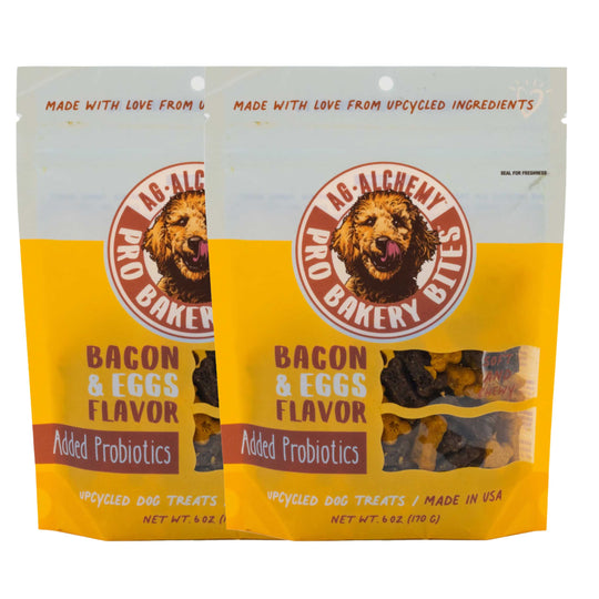 Bacon & Eggs Pro Bakery Bites with Probiotic | Pack of 2 | 6 oz | Brenmar